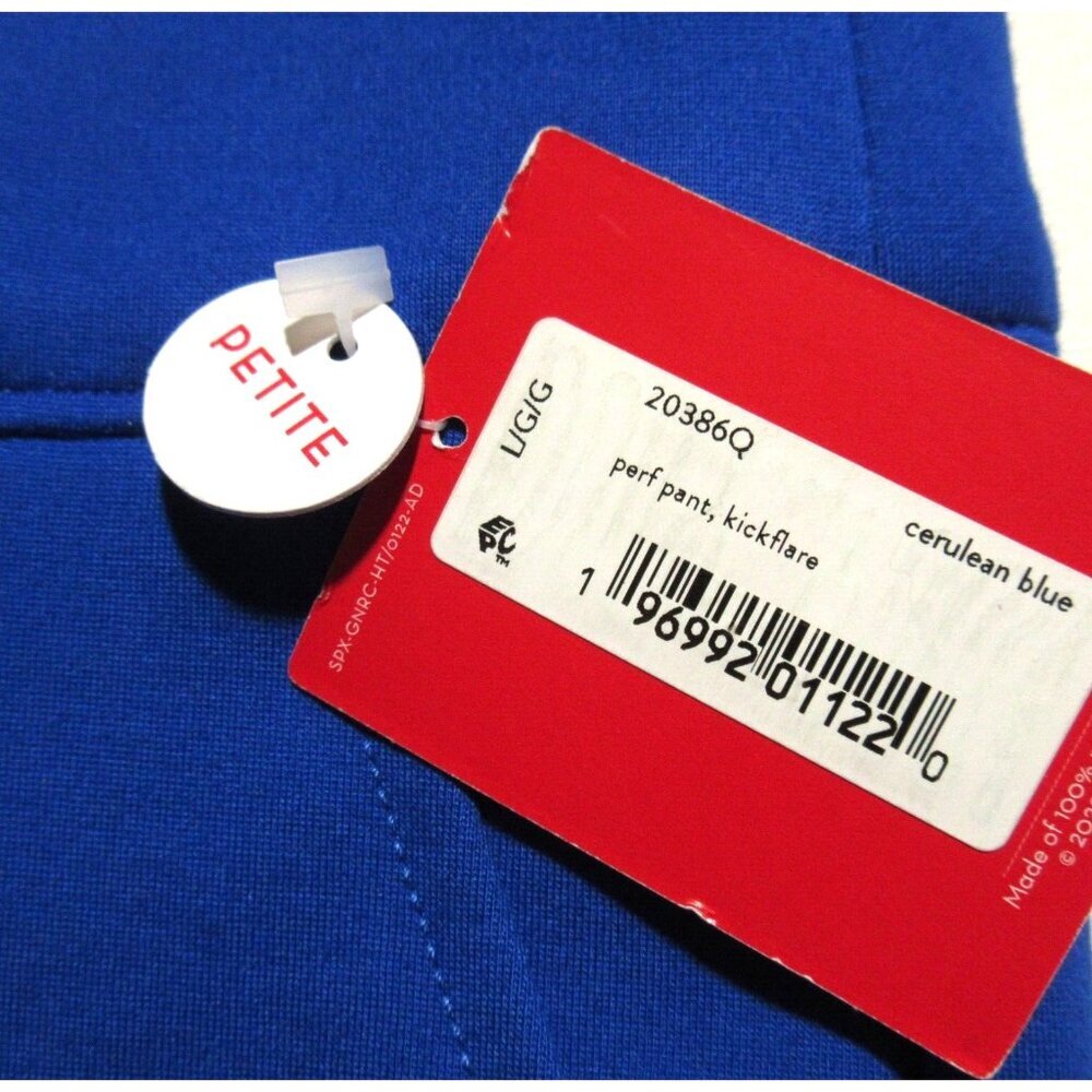 NWT SPANX 20386Q Perfect Kick Flare in Cerulean Blue Knit Ponte Crop Pants LP - Picture 3 of 6